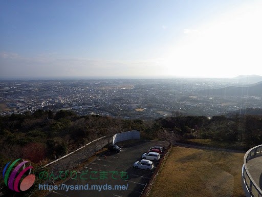 蔵王山展望台からの眺め、南方向