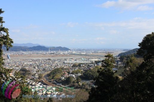 諏訪原城から東の島田駅方向を眺める
