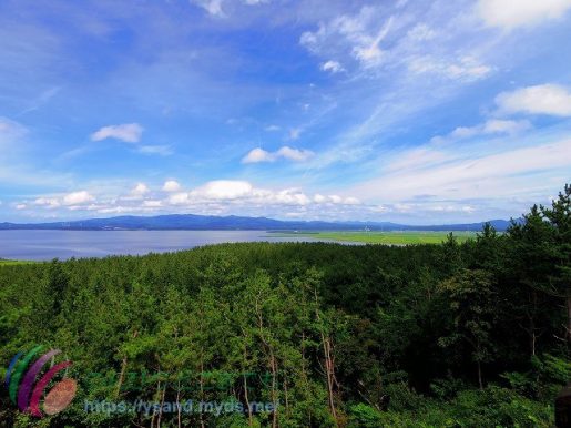 十三湖を望む展望台として最高の場所、呑竜岳展望台