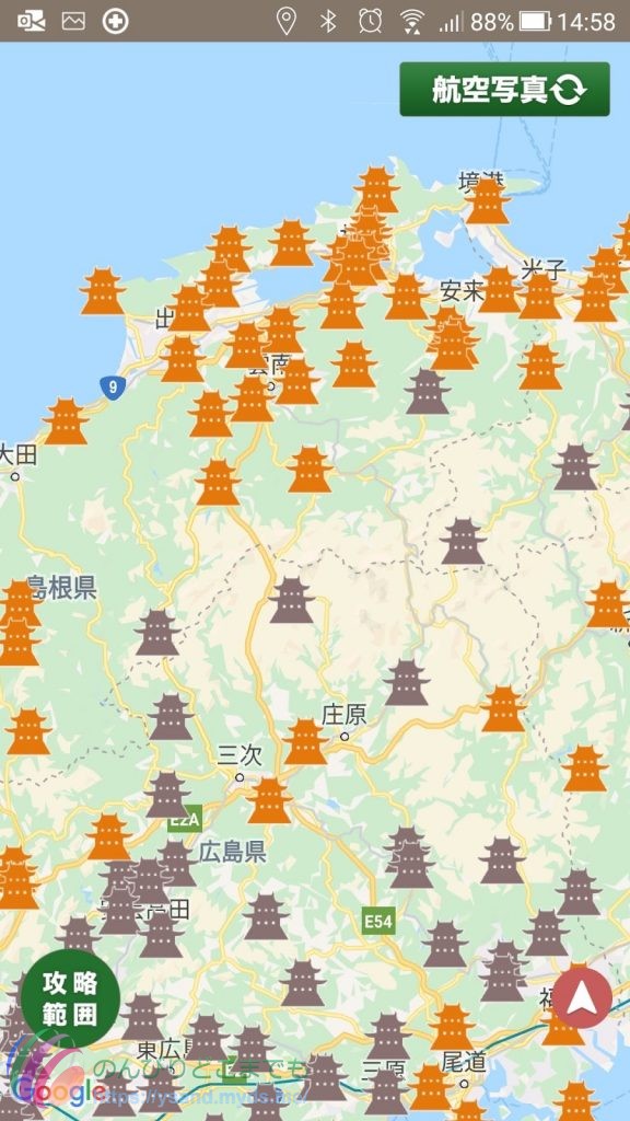 ニッポン城めぐり島根県攻略状況